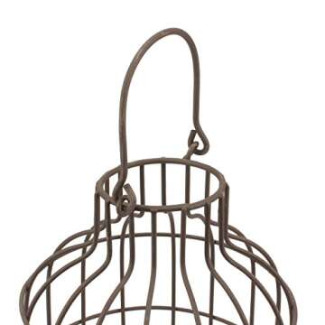 Stonebriar 2PC Wire Metal Cloche Set in Brown