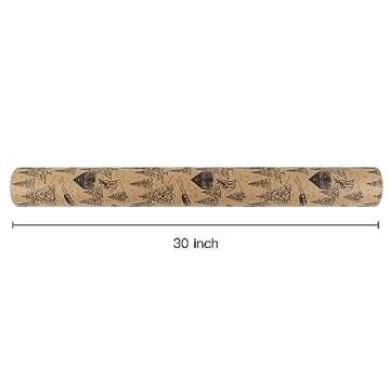 RUSPEPA Christmas Wrapping Paper, Jumbo Roll Kraft Paper - Christmas Landscape Design for Holiday Gift Wrap - 30 Inches x 100 Feet