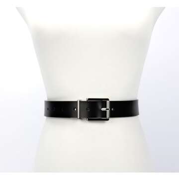 Kate Spade New York Women's Reversible Belt - Classic Black/Nickel Style