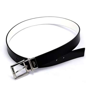 Kate Spade Reversible Belt for Women - Black/Nickel