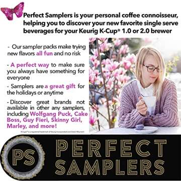 Flavored Coffee Pods Variety Pack for Keurig K Cups Brewers, Assorted Flavored Coffee Sampler, 40 Count