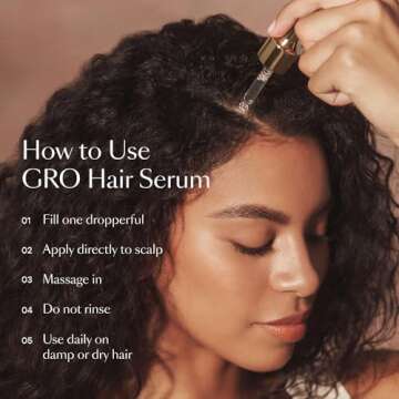 VEGAMOUR GRO Hair Serum for Hair Thinning, Thicker Fuller Looking Hair, Non Oily Serum for Healthier Scalp, 30 day Supply 1.0 fl oz, 1 pack