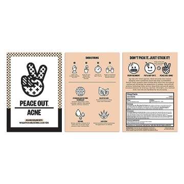 PEACE OUT Skincare Acne Dots, Hydrocolloid Pimple Patches Help Clear Blemishes Overnight, Award Winning Fast Acting Anti-Acne Solution, Jumbo Box (40 dots)