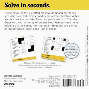 The New York Times Mini Crossword Page-A-Day® Calendar 2025: For Crossword Beginners and Puzzle Pros