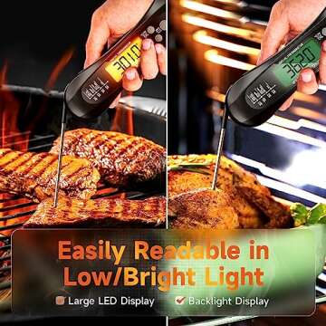 Instant Read Meat Thermometer - Perfect for Grilling & Cooking