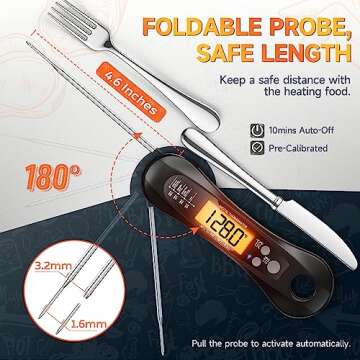 Instant Read Meat Thermometer - Perfect for Grilling & Cooking