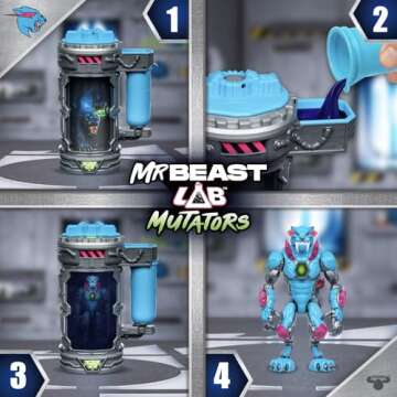 MrBeast Lab Mutators, Mutate The Ultimate Beast Mutators. Perform The Experiment, Release a MrBeast Iconic Panther Action Figure. 3 to Collect!