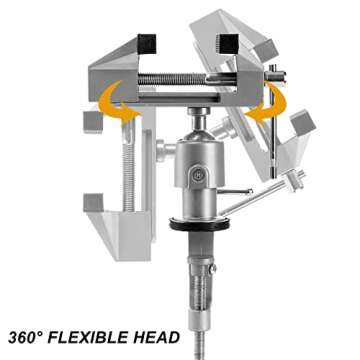 Fasmov Swivel 3" Universal Table Vise Tilts Rotate 360° Universal Work, Portable Work Bench Vise for Drilling, Woodworking, Painting, Jewelry Making, Mental Working, Electronics Soldering