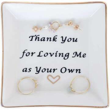 Thank You Gift for Mom Ring Dish Square Tray - Perfect for Mothers