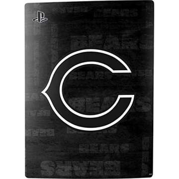 Skinit Decal Gaming Skin Compatible with PS5 Console - Officially Licensed NFL Chicago Bears Black & White Design