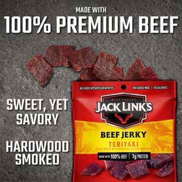 Teriyaki Beef Jerky Multipack – 7g Protein Snacks