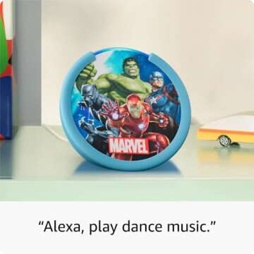 Amazon Echo Pop Kids (newest model), Designed for kids, with parental controls, Includes 6 months of Amazon Kids+, Disney Princess