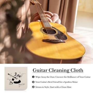 Deviser Guitar Cleaning,All IN ONE Kit,fretboard Lemon oil,Polish,Guitar String-cleaner,Guitar string winder,Cleaning cloth for guitar cleaning and maintenance