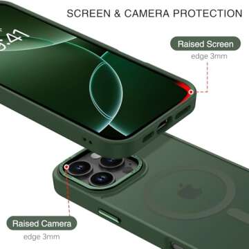 BENTOBEN for iPhone 16 Pro Max Case 2024, Phone case iPhone 16 Pro Max Magnetic Case [Compatible with Mag Safe] Translucent Matte Slim Shockproof Protective Cover for iPhone 16 Pro Max 6.9" Green