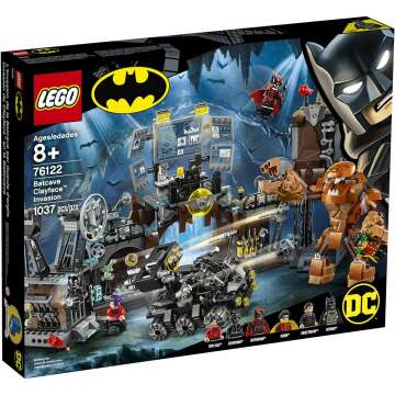 LEGO DC Batman Batcave Clayface Invasion 76122 Batman Toy Building Kit with Batman and Bruce Wayne Action Minifigures, Popular DC Superhero Toy (1037 Pieces)