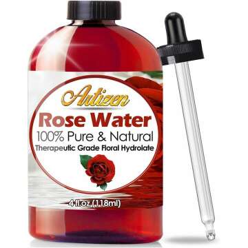 Artizen 100% Pure Rose Water - 4 Ounce Natural Moroccan Rosewater