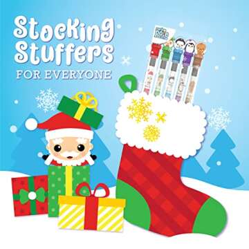 Holiday Smencils - HB #2 Patented Gourmet Scented Fun Pencils, 5 Count - Stocking Stuffer, Gifts for Kids, School Supplies, Party Favors, Classroom Rewards