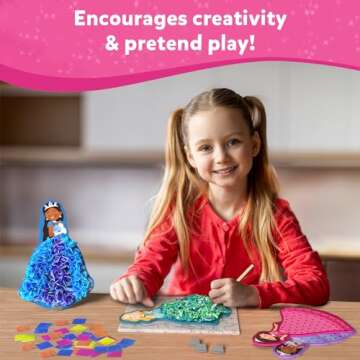 Skillmatics Art & Craft Activity - Poke-in Art Magical Princesses, Mess-Free Art for Kids, Craft Kits, DIY Activity, Gifts for Girls & Boys Ages 4, 5, 6, 7, 8, 9