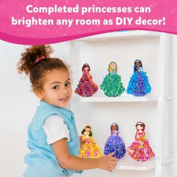 Skillmatics Art & Craft Activity - Poke-in Art Magical Princesses, Mess-Free Art for Kids, Craft Kits, DIY Activity, Gifts for Girls & Boys Ages 4, 5, 6, 7, 8, 9