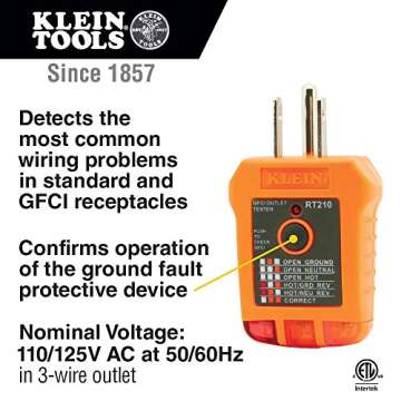 Klein Tools CL120VP Electrical Voltage Test Kit with Clamp Meter, Three Testers, Test Leads, Pouch and Batteries