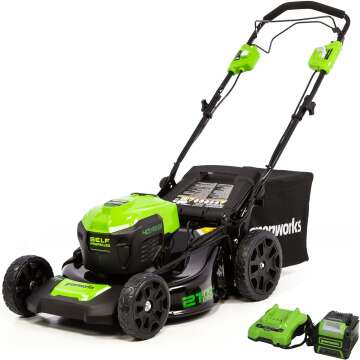 Greenworks 40V Self-Propelled Cordless Lawn Mower with Battery