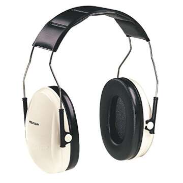 3M Peltor H6AV Optime 95 Over the Head Noise Reduction Earmuff, Hearing Protection, Ear Protectors, NRR 21dB, Ideal for Machine Shops and Power Tools, Beige