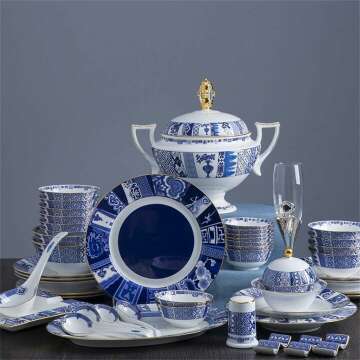 Luxury Bone Porcelain Dinnerware Set for Elegant Dining