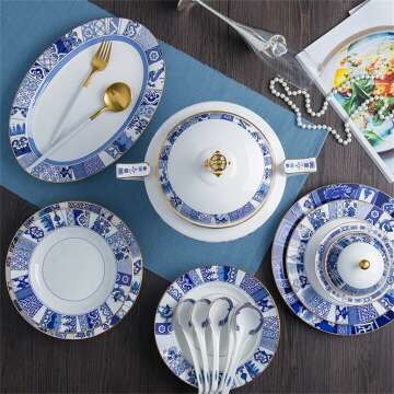 Luxury Bone Porcelain Dinnerware Set for Elegant Dining