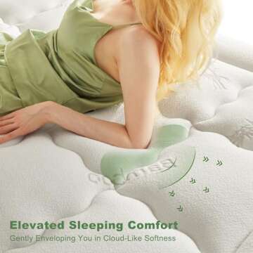 Queen Mattress Topper - Soft Viscose Pillow Top for Back Pain Relief