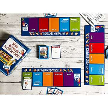 All Things Equal, Inc. Miss Bernard is a Wild Card- The My Weird School Game, Easy to Follow Rules, Educational, 2 to 4 Players, for Ages 6 to 10, Blue, White