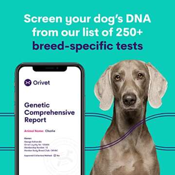 ORIVET Dog DNA Test Kit - Labrador Retriever Full Breed Profile | Puppy Testing Against 250 Medical Health Risks & Traits | Genetic Fingerprint & Wellness Plan | at Home Cheek Swab