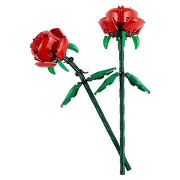 LEGO Roses - Building Toy for Kids, Girls & Boys, Ages 8+ - Artificial, Fake Roses for Home Decor & Display - Stocking Stuffer and Gift Idea for Christmas - 40460