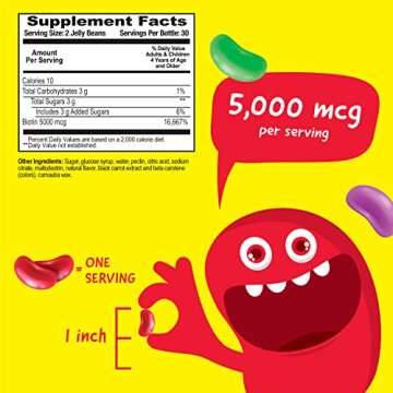 VitaWorks Kids Biotin 5000mcg Jelly Beans - Tasty Nutrition Boost