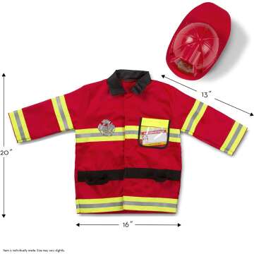 Fire Chief Costume Dress-Up Set for Kids