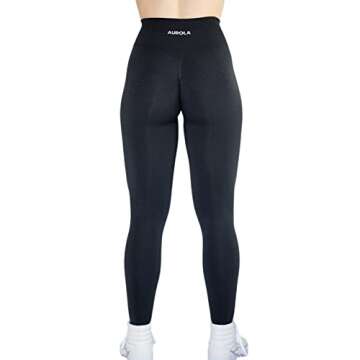 Seamless Scrunch Legging Women Yoga Pants 7/8 Tummy Control Workout Running for Workout Fitness Sport Active Ankle Legging-25'' (M, Black)