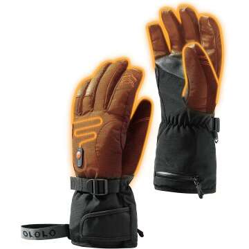 ORORO Heated Gloves for Men and Women, Rechargeable Electric Gloves for Hiking, Skiing, Motorcycle