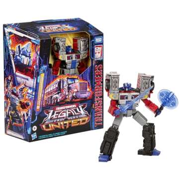 Transformers Legacy United Leader Class G2 Universe Laser Optimus Prime, 7.5-inch Converting Action Figure, 8+