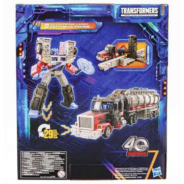 Transformers Legacy United Leader Class G2 Universe Laser Optimus Prime, 7.5-inch Converting Action Figure, 8+