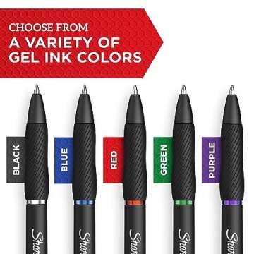 Sharpie S-Gel Bold Black Gel Pens 12 Count