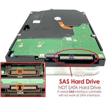 MDD MAXDIGITALDATA 12TB 7200RPM 256MB Cache SAS 12.0Gb/s 3.5inch Internal Enterprise Hard Drive (MDD12TSAS25672E) - [Not a SATA HDD] (Renewed)