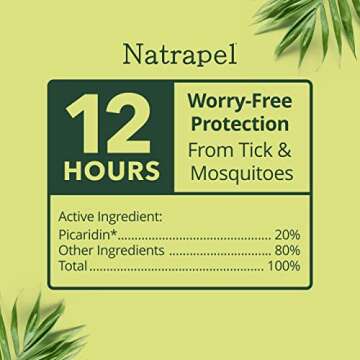 Natrapel Tick & Insect Repellent Eco-Spray - Bug Spray with 20% Picaridin - Family Protection Against Mosquitoes, Ticks & More - Up to 12 Hours of Protection - 6 oz (2 Pack)