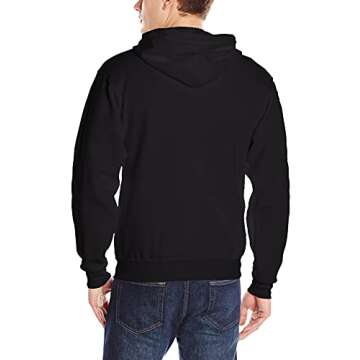 Jerzees -Men's NuBlend -Fleece -Sweatshirts & -Hoodies, Full Zip-Black, Small