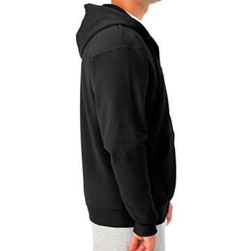 Jerzees -Men's NuBlend -Fleece -Sweatshirts & -Hoodies, Full Zip-Black, Small