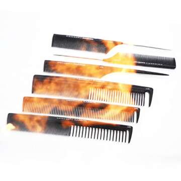 Cricket C20 Professional Hair Stylist All-Purpose Carbon Cutting Comb - Heat-Resistant Comb, Anti-Static, Snag-Free Gliding, Ideal for Precision Cutting, Styling, and All Hair Types