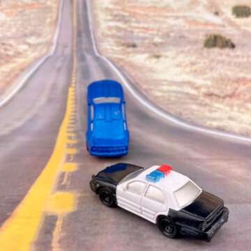 Safari Ltd On the Road TOOB - Figurines: Semi-Truck, Motorcycle, Police Car, School Bus, Sports Car, Delivery Truck, Pick-Up, ATV, Fire Truck - Educational Toys for Boys, Girls & Kids Ages 3+