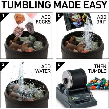 Rock Tumbler Kit for Kids & Adults - STEM Geology Fun