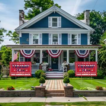 MMVINE Trump 2024 Yard Sign With H-Stakes, Police For Trump -Trump Merchandise - 18" X 12" Trump Sign, Double Sided Trump Vance Yard Sign For Garden and Lawn Decoration - Take America Back Trump Signs