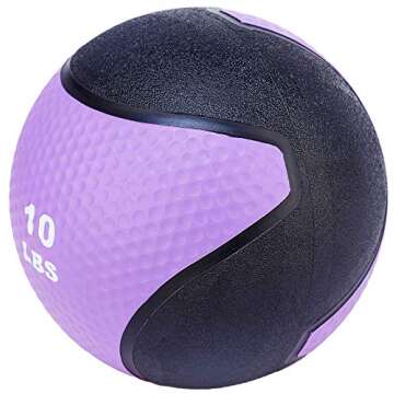 Signature Fitness Workout Exercise Fitness Weighted Medicine Ball, Wall Ball and Slam Ball