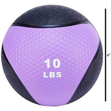 Signature Fitness Workout Exercise Fitness Weighted Medicine Ball, Wall Ball and Slam Ball