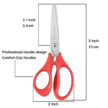 5" Kids Scissors,12 Pack Kids Safety Scissors For School Kids Scissors ages 4+,Comfort-Grip Handles Sharp Blade Blunt Student Scissors,Children Scissors Crafting